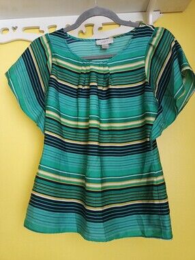 XXSP Green Striped Loft Blouse